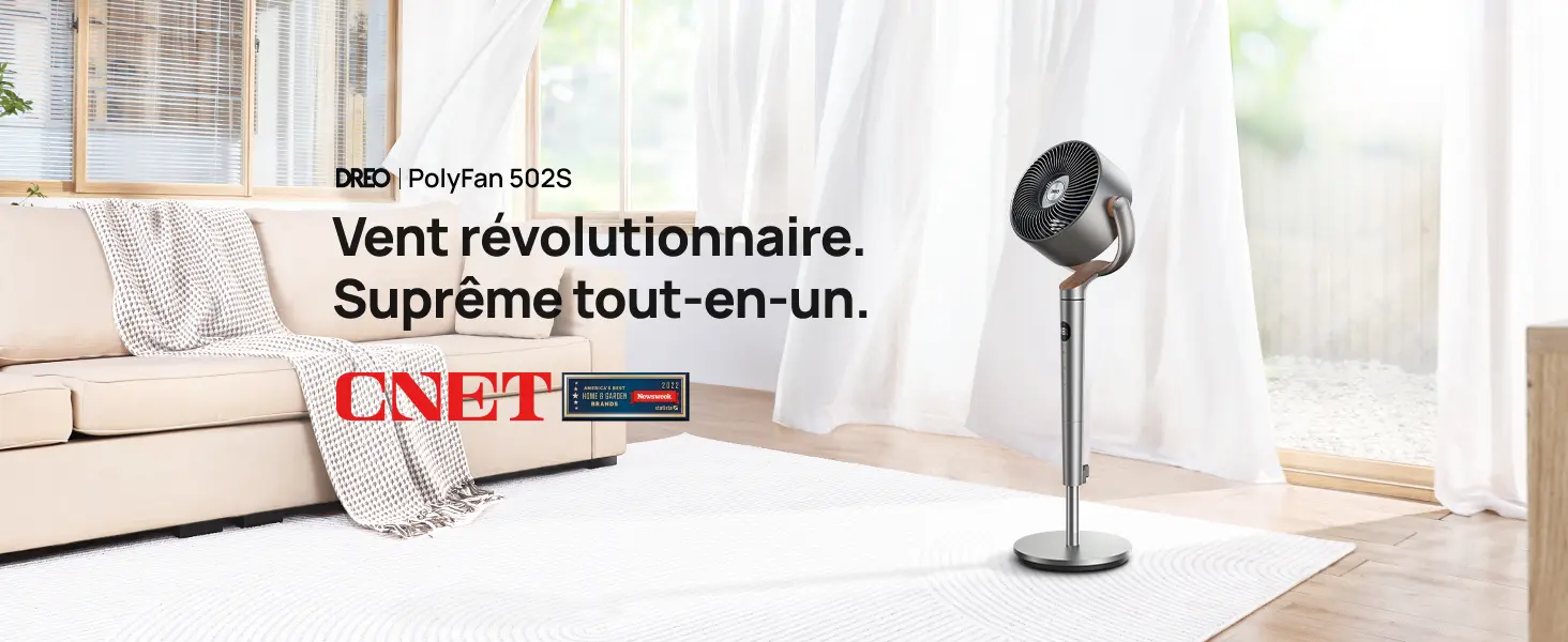 Dreo PolyFan 502 — ventilateur sur pied avec télécommande
