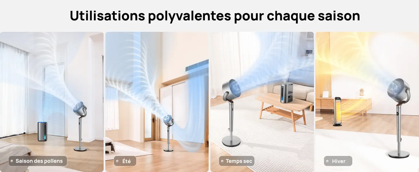 Dreo PolyFan 502 — hauteur réglable et minuterie 8 h
